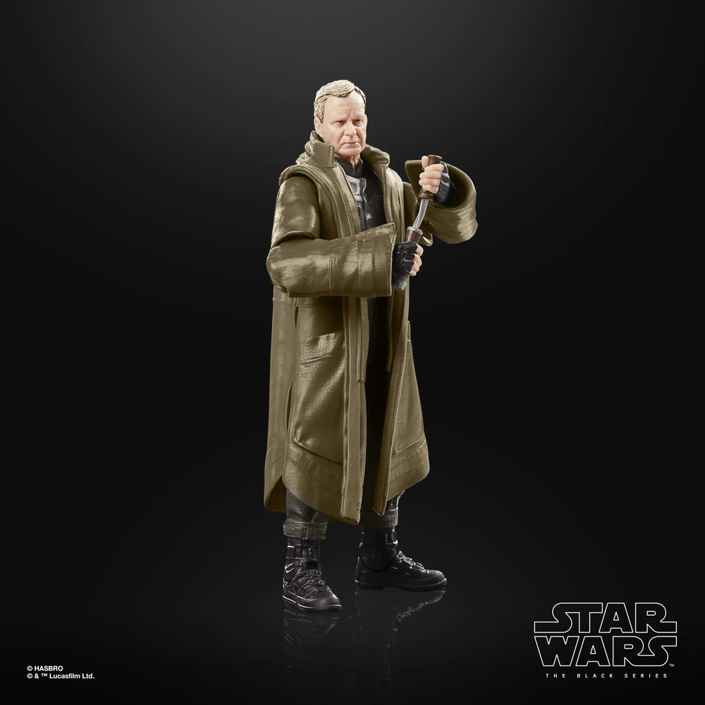 
                  
                    A 6-inch scale Luthen Rael action figure from Star Wars The Black Series, reflecting detailed craftsmanship, and multiple points of articulation, designed to replicate the character from Star Wars: Andor.
                  
                
