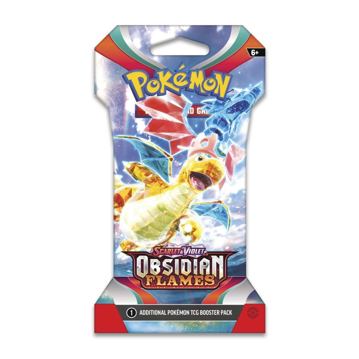 
                  
                    Image of the Pokémon TCG: Scarlet & Violet—Obsidian Flames Sleeved Booster Pack. The pack is enveloped by vibrant imagery of Charizard ex and other captivating Pokémon. This booster pack includes 10 cards and 1 Basic Energy, ready to expand your deck.
                  
                