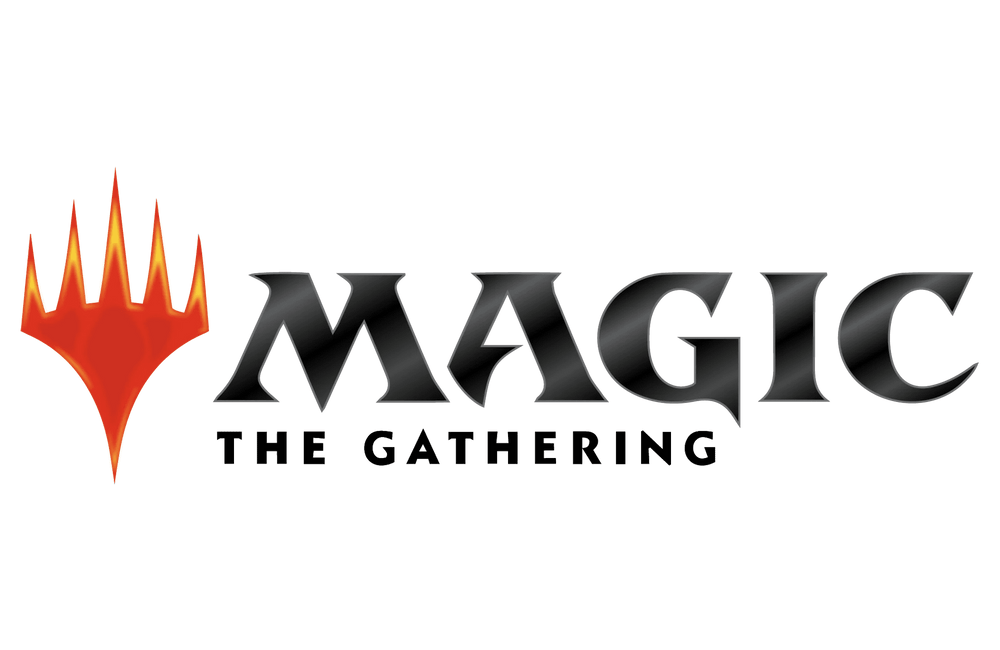 Magic: The Gathering's iconic logo, symbolizing enchanting cards and immersive gameplay, available at Generation Strange.