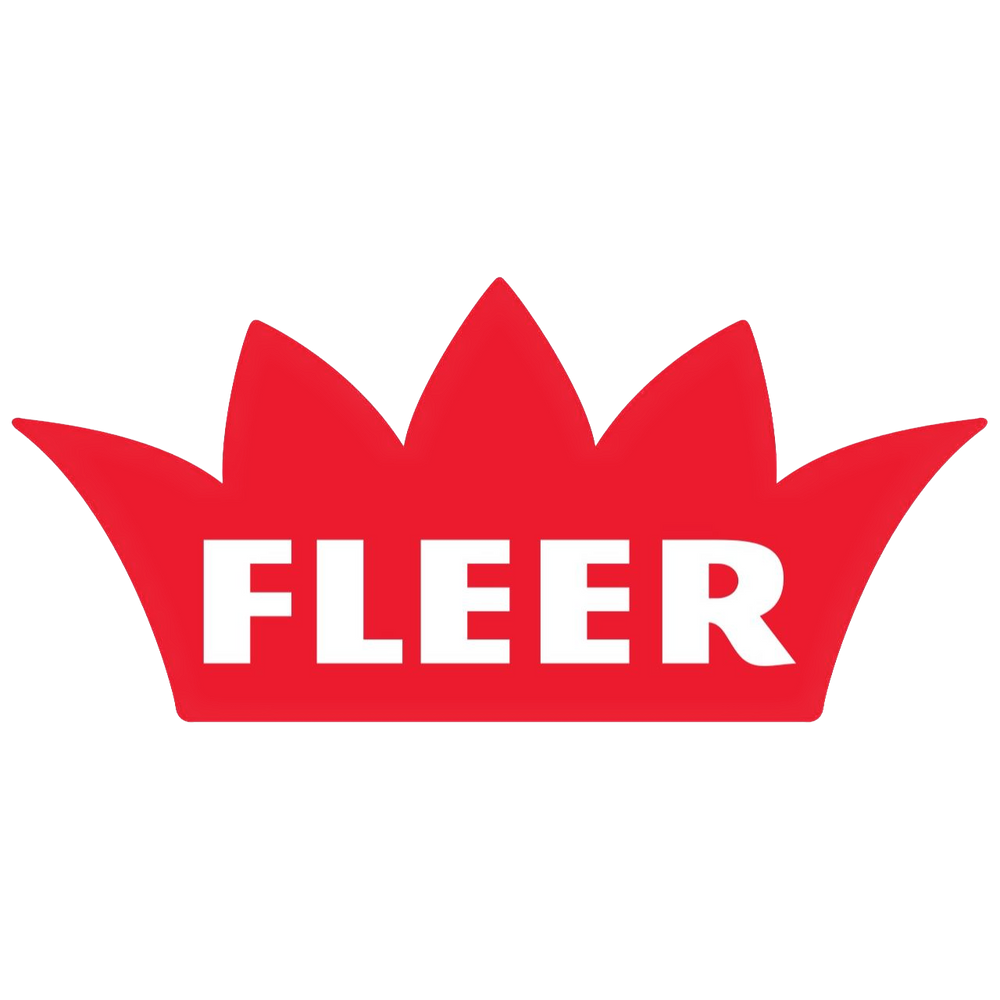 Fleer's classic logo, representing a longstanding tradition of high-quality trading cards and collectibles, available at Generation Strange.