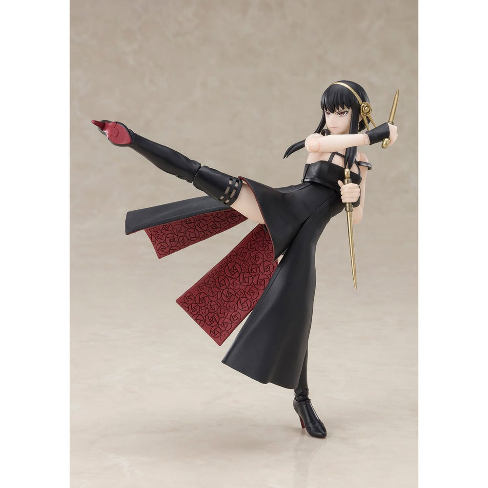 
                  
                    A 5.9 inches tall, highly articulated Yor Forger action figure from the anime Spy x Family. The figure is part of Bandai's S.H.Figuarts lineup and comes with interchangeable faces, hands, and the weapons she uses as the Thorn Princess.
                  
                