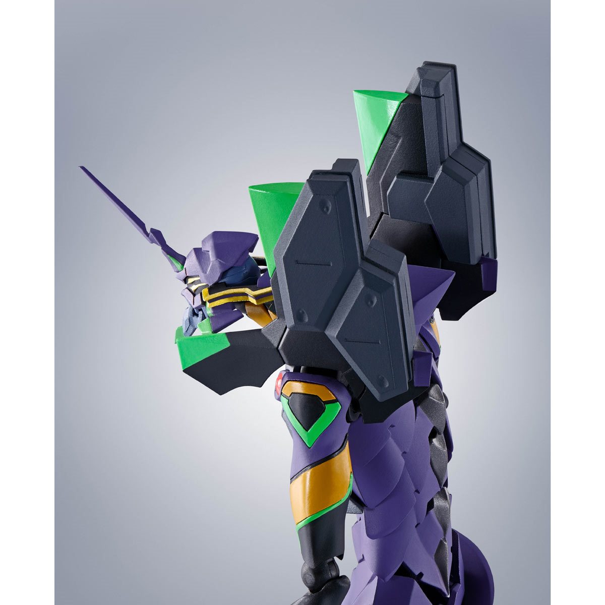 
                  
                    The highly detailed, fully articulated Robot Spirits EVA-13 (3.0+1.0) figure from "Rebuild of Evangelion", complete with multiple pairs of hands, optional arms, an additional chest, and the Spears of Longinus and Cassius.
                  
                