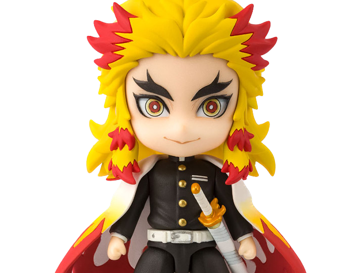 
                  
                    Demon Slayer: Kimetsu no Yaiba Figuarts mini Kyojuro RengokuDemon Slayer: Kimetsu no Yaiba Figuarts mini Kyojuro Rengoku Figure - A highly detailed PVC and ABS plastic figure of Kyojuro Rengoku from the anime series. Stands 3.54 inches (9 cm) tall with interchangeable parts.
                  
                