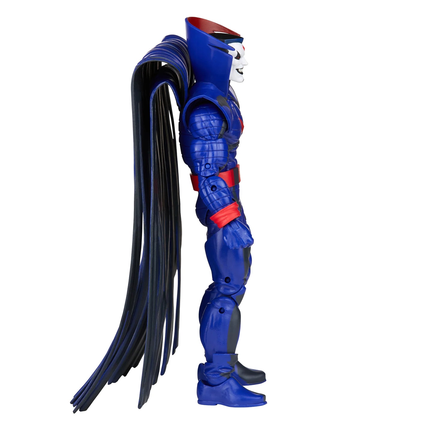 
                  
                    A 6-inch Marvel Legends Series X-Men Mr. Sinister action figure, featuring unique sculpting and cel-shaded deco, presented in a '90s video cassette-inspired packaging.
                  
                