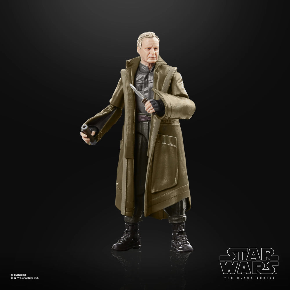 
                  
                    A 6-inch scale Luthen Rael action figure from Star Wars The Black Series, reflecting detailed craftsmanship, and multiple points of articulation, designed to replicate the character from Star Wars: Andor.
                  
                