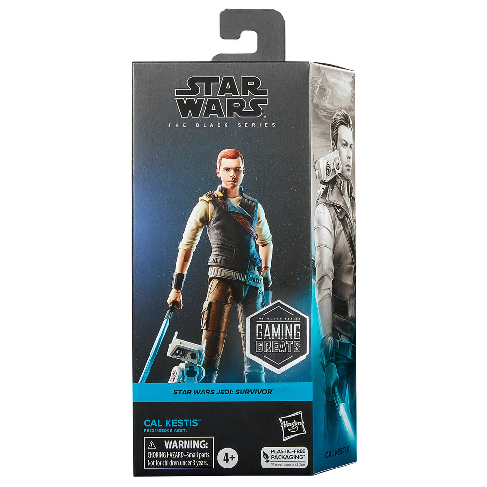 
                  
                    Star Wars The Black Series Cal Kestis action figure, featuring the character from Star Wars Jedi: Survivor. The figure comes with two character-inspired accessories and offers multiple points of articulation for dynamic posing.
                  
                