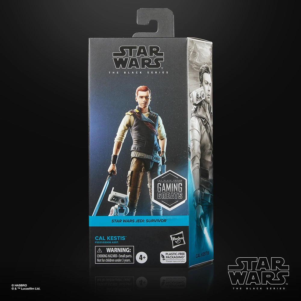 
                  
                    Star Wars The Black Series Cal Kestis action figure, featuring the character from Star Wars Jedi: Survivor. The figure comes with two character-inspired accessories and offers multiple points of articulation for dynamic posing.
                  
                