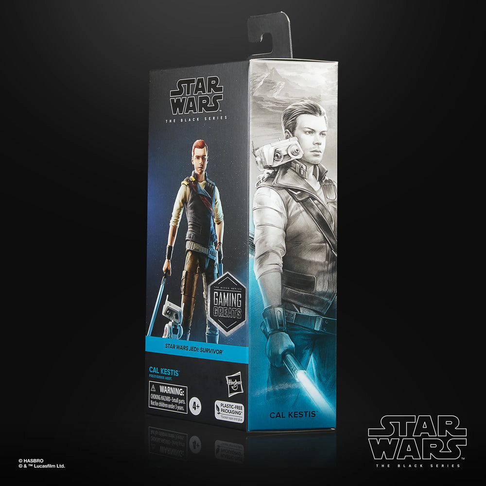 
                  
                    Star Wars The Black Series Cal Kestis action figure, featuring the character from Star Wars Jedi: Survivor. The figure comes with two character-inspired accessories and offers multiple points of articulation for dynamic posing.
                  
                