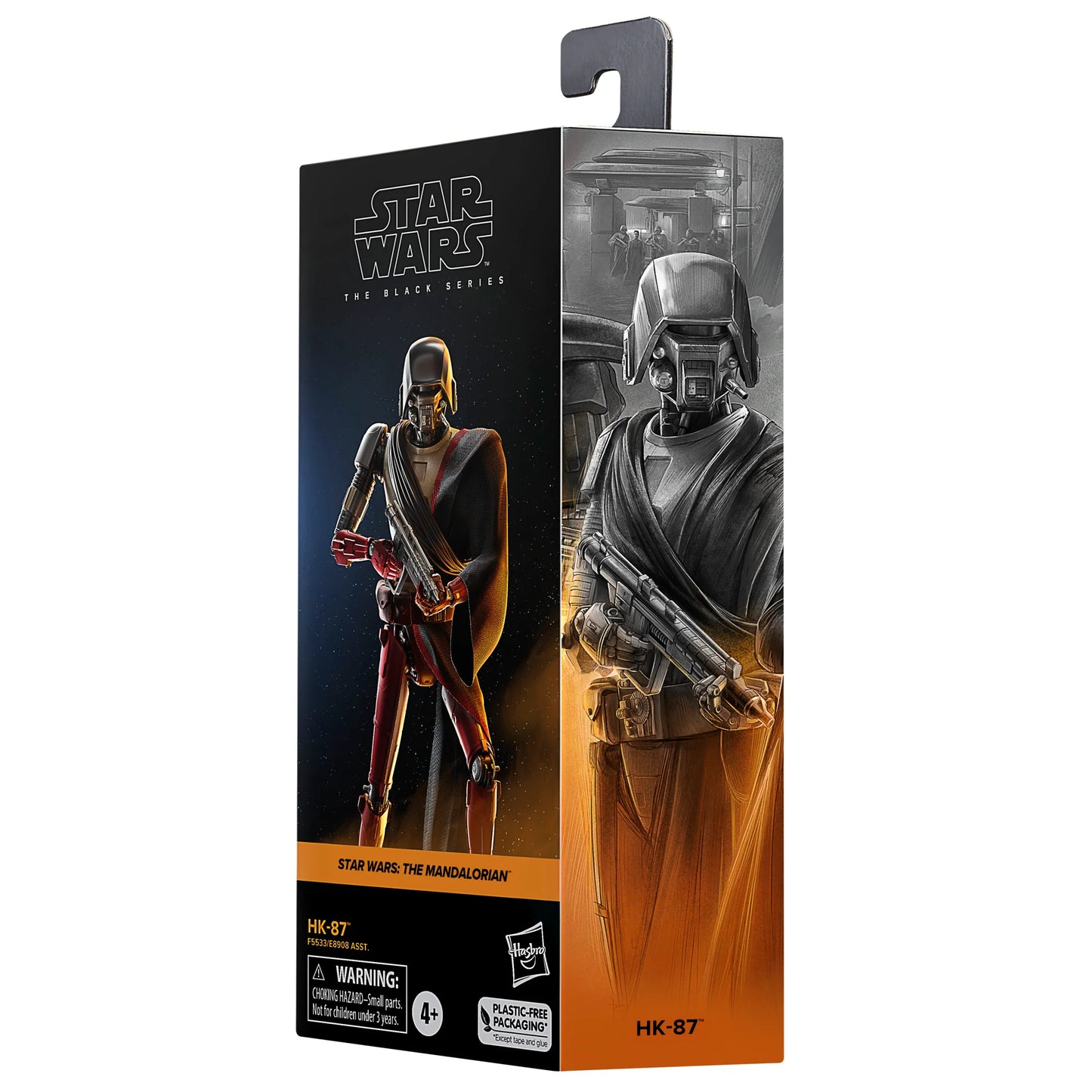 
                  
                    A detailed 6-inch Star Wars The Black Series HK-87 action figure, depicting the antiquated assassin droid design from The Mandalorian, complete with a character-inspired accessory and multiple points of articulation.
                  
                