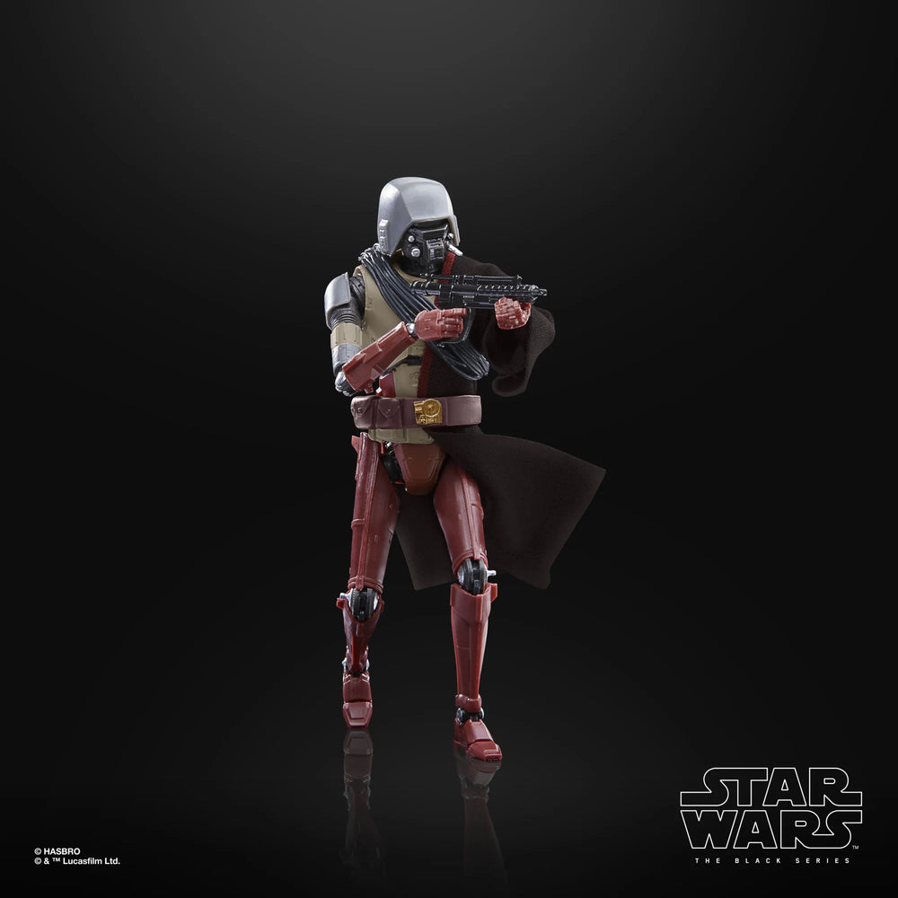 
                  
                    A detailed 6-inch Star Wars The Black Series HK-87 action figure, depicting the antiquated assassin droid design from The Mandalorian, complete with a character-inspired accessory and multiple points of articulation.
                  
                