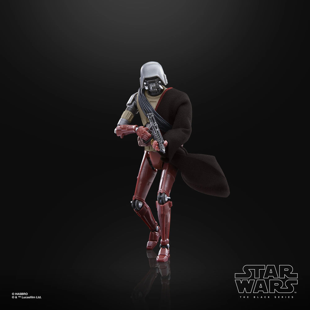 
                  
                    A detailed 6-inch Star Wars The Black Series HK-87 action figure, depicting the antiquated assassin droid design from The Mandalorian, complete with a character-inspired accessory and multiple points of articulation.
                  
                