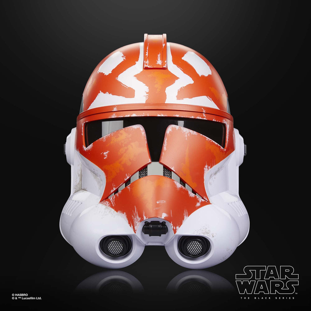 
                  
                    A premium full-scale Star Wars The Black Series Clone Trooper Helmet, adorned in the 332nd Ahsoka’s Clone Trooper design, features voice-changing technology to immerse fans in the Star Wars saga.
                  
                