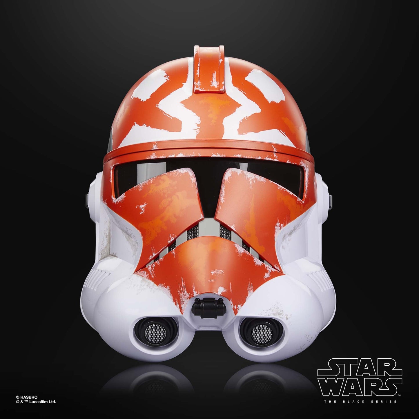 
                  
                    A premium full-scale Star Wars The Black Series Clone Trooper Helmet, adorned in the 332nd Ahsoka’s Clone Trooper design, features voice-changing technology to immerse fans in the Star Wars saga.
                  
                