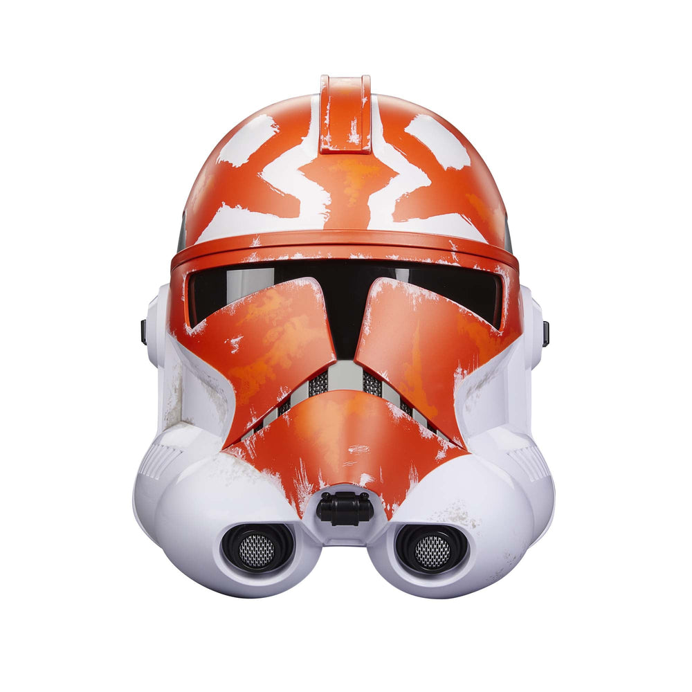 
                  
                    A premium full-scale Star Wars The Black Series Clone Trooper Helmet, adorned in the 332nd Ahsoka’s Clone Trooper design, features voice-changing technology to immerse fans in the Star Wars saga.
                  
                