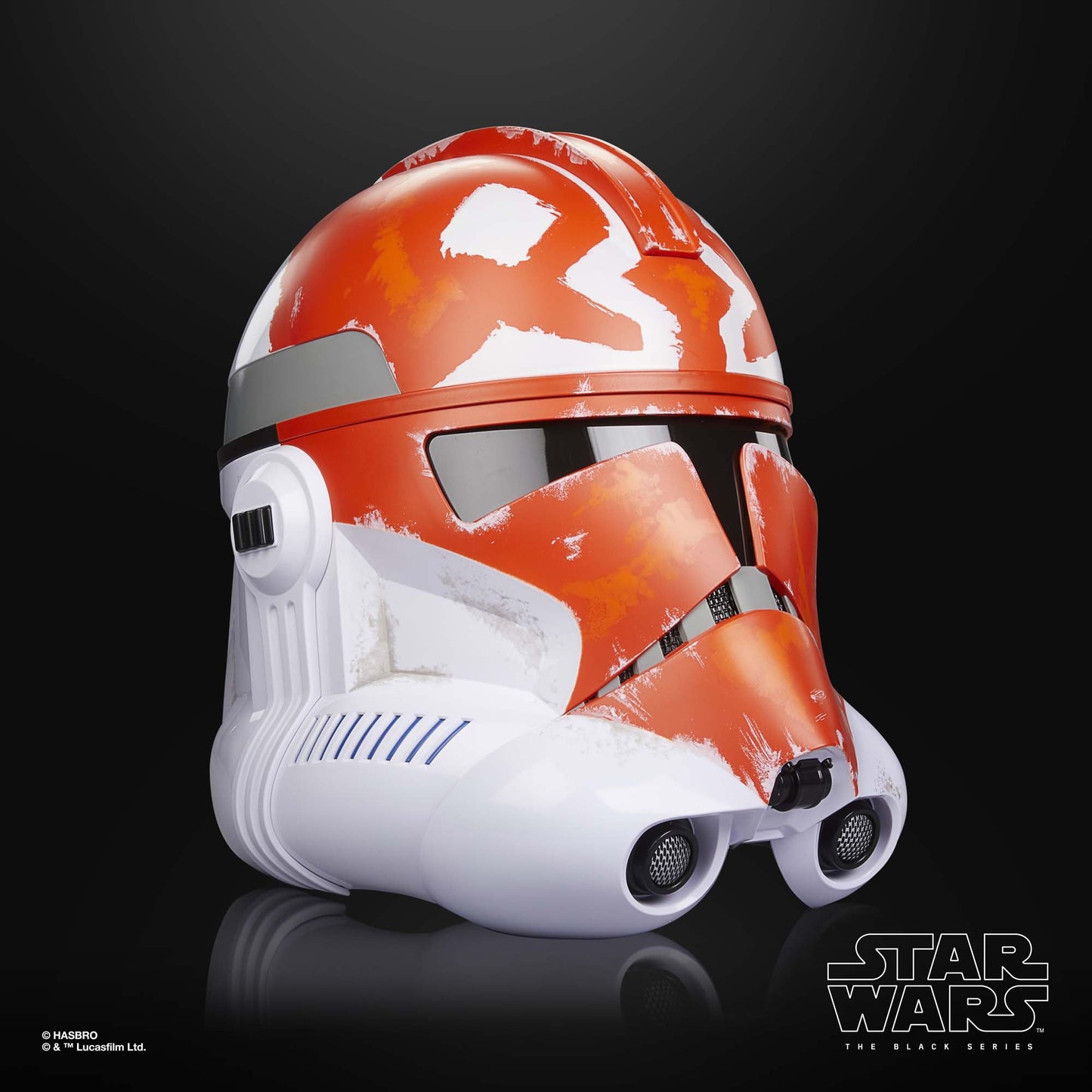 
                  
                    A premium full-scale Star Wars The Black Series Clone Trooper Helmet, adorned in the 332nd Ahsoka’s Clone Trooper design, features voice-changing technology to immerse fans in the Star Wars saga.
                  
                