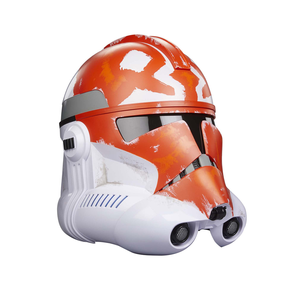 
                  
                    A premium full-scale Star Wars The Black Series Clone Trooper Helmet, adorned in the 332nd Ahsoka’s Clone Trooper design, features voice-changing technology to immerse fans in the Star Wars saga.
                  
                