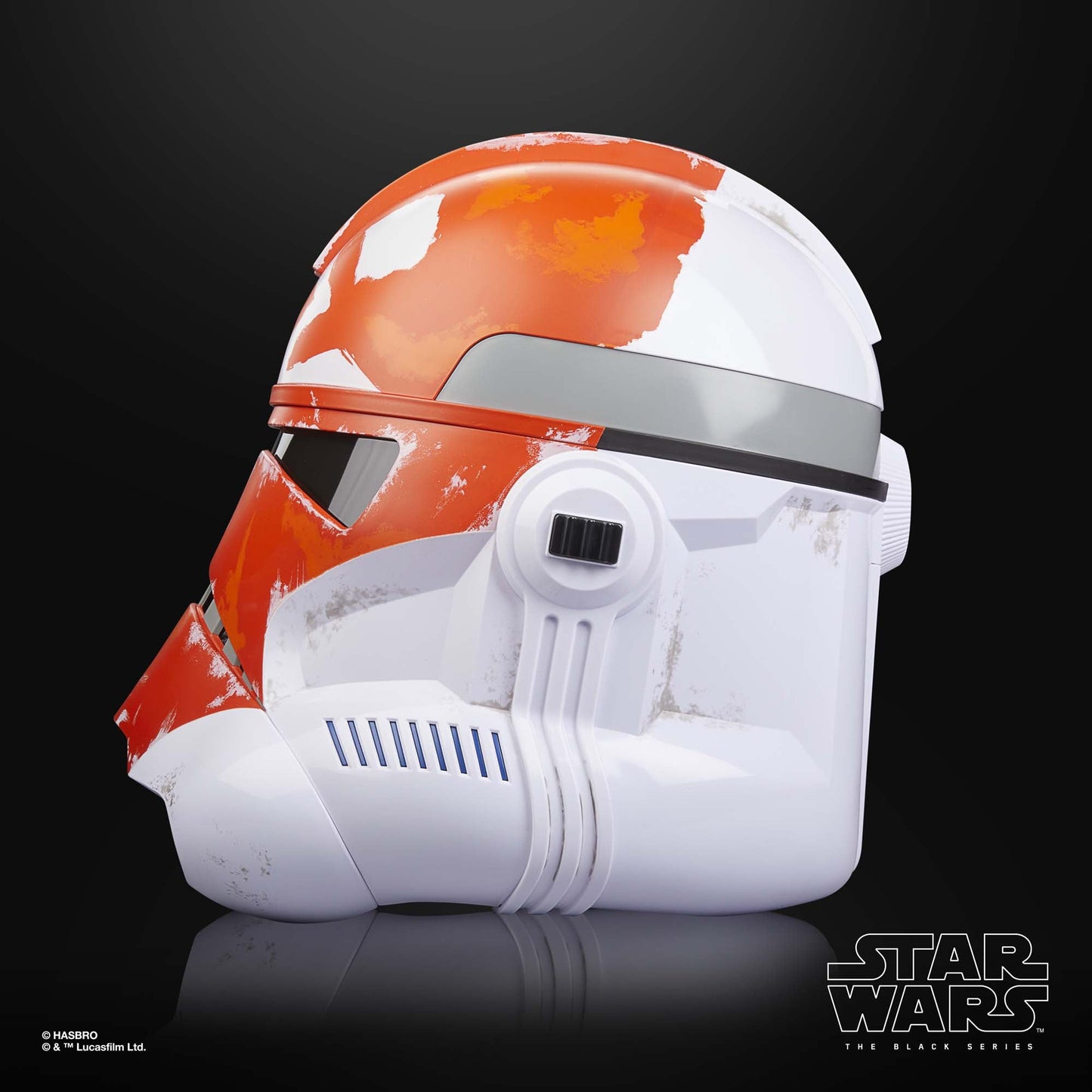 
                  
                    A premium full-scale Star Wars The Black Series Clone Trooper Helmet, adorned in the 332nd Ahsoka’s Clone Trooper design, features voice-changing technology to immerse fans in the Star Wars saga.
                  
                