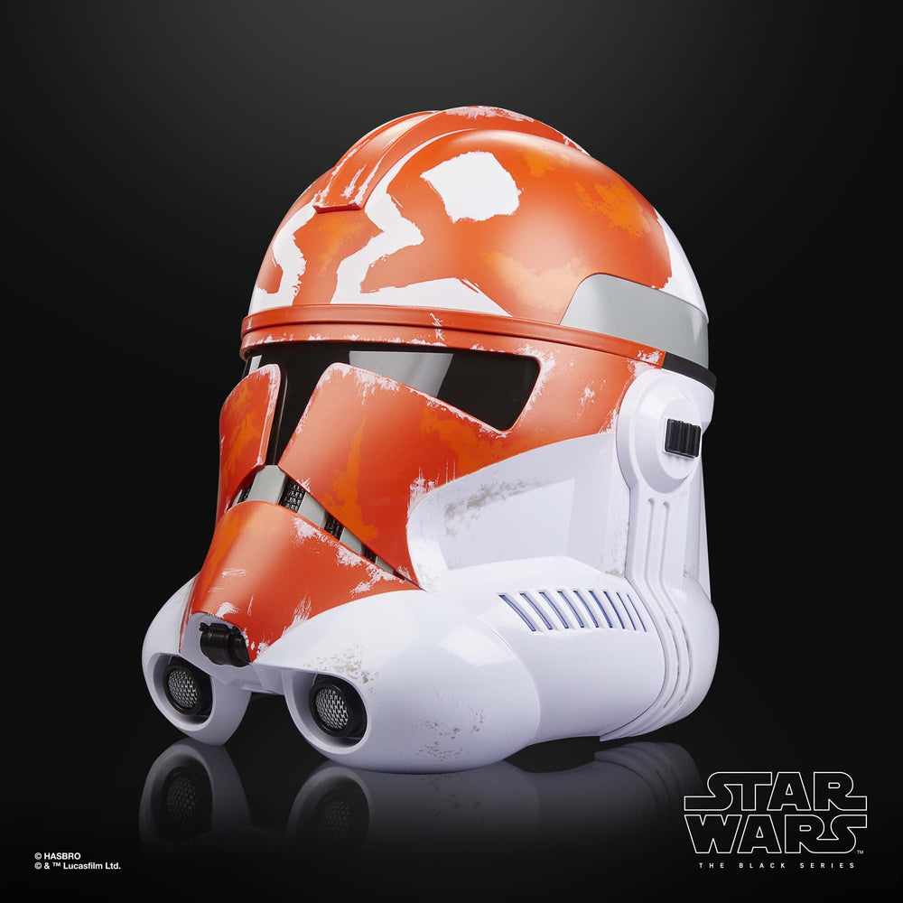 
                  
                    A premium full-scale Star Wars The Black Series Clone Trooper Helmet, adorned in the 332nd Ahsoka’s Clone Trooper design, features voice-changing technology to immerse fans in the Star Wars saga.
                  
                