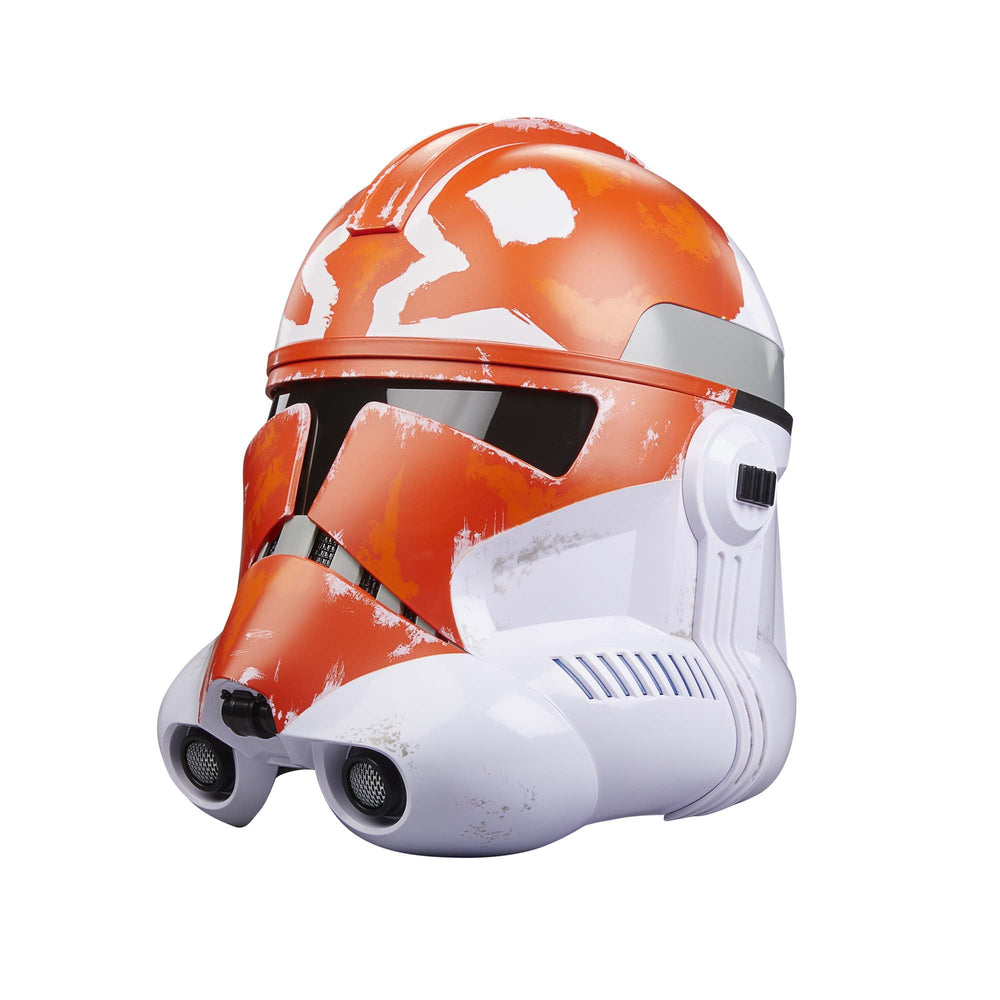 A premium full-scale Star Wars The Black Series Clone Trooper Helmet, adorned in the 332nd Ahsoka’s Clone Trooper design, features voice-changing technology to immerse fans in the Star Wars saga.