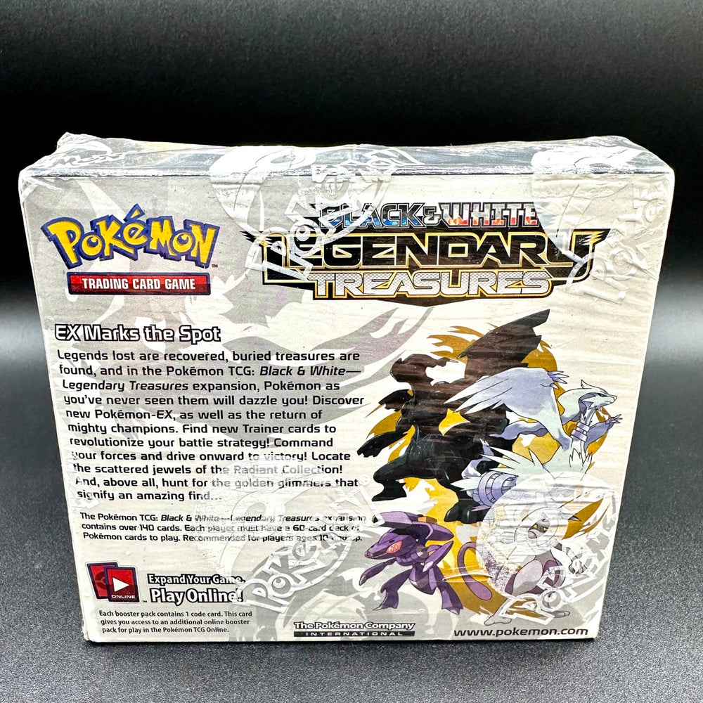
                  
                    Image of Pokémon Legendary Treasures Booster Box containing 36 packs, each with 10 random cards from the Legendary Treasures expansion, offering an exciting collecting experience for Pokémon enthusiasts.
                  
                