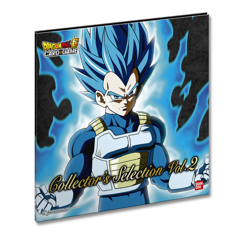 
                  
                    DRAGON BALL SUPER CARD GAME COLLECTOR'S SELECTION Vol.2 - A premium collector's set of 18 fan-favorite cards for the Dragon Ball Super Card Game. Packaged in a record-sized package.
                  
                