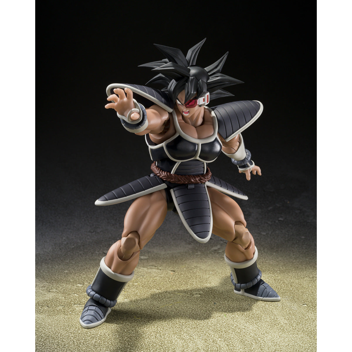 
                  
                    An articulated 5.7-inch S.H.Figuarts Turles action figure from Dragon Ball Z: The Tree of Might. The figure is detailed with various accessories including a hand holding the Tree of Might fruit, cape, crossed arms, and an energy attack effect.
                  
                