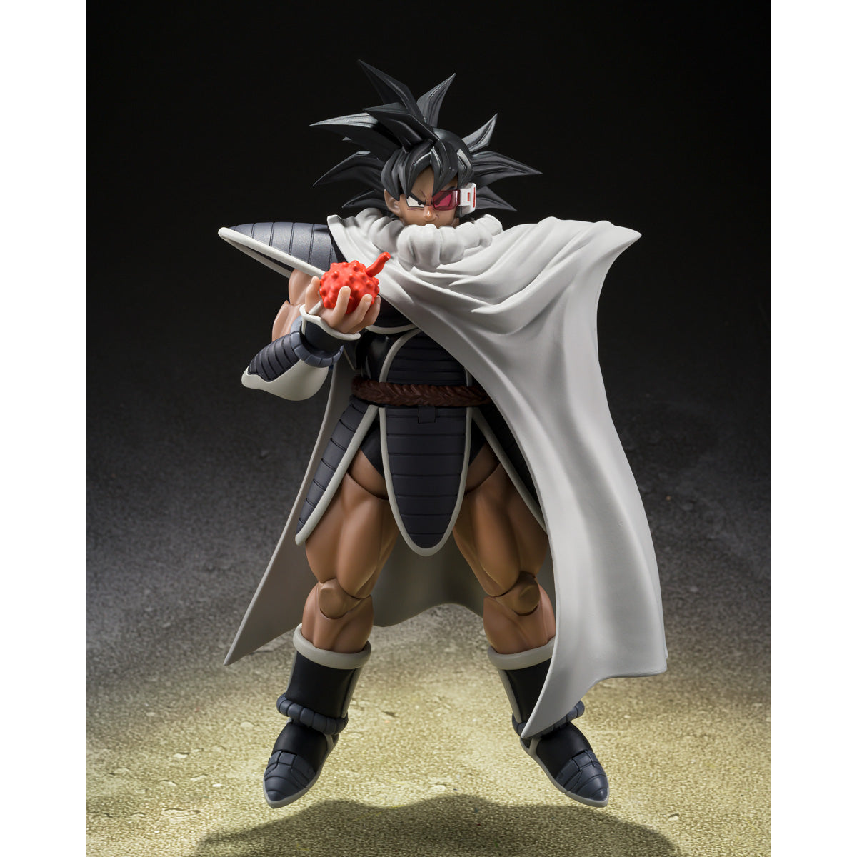 
                  
                    An articulated 5.7-inch S.H.Figuarts Turles action figure from Dragon Ball Z: The Tree of Might. The figure is detailed with various accessories including a hand holding the Tree of Might fruit, cape, crossed arms, and an energy attack effect.
                  
                