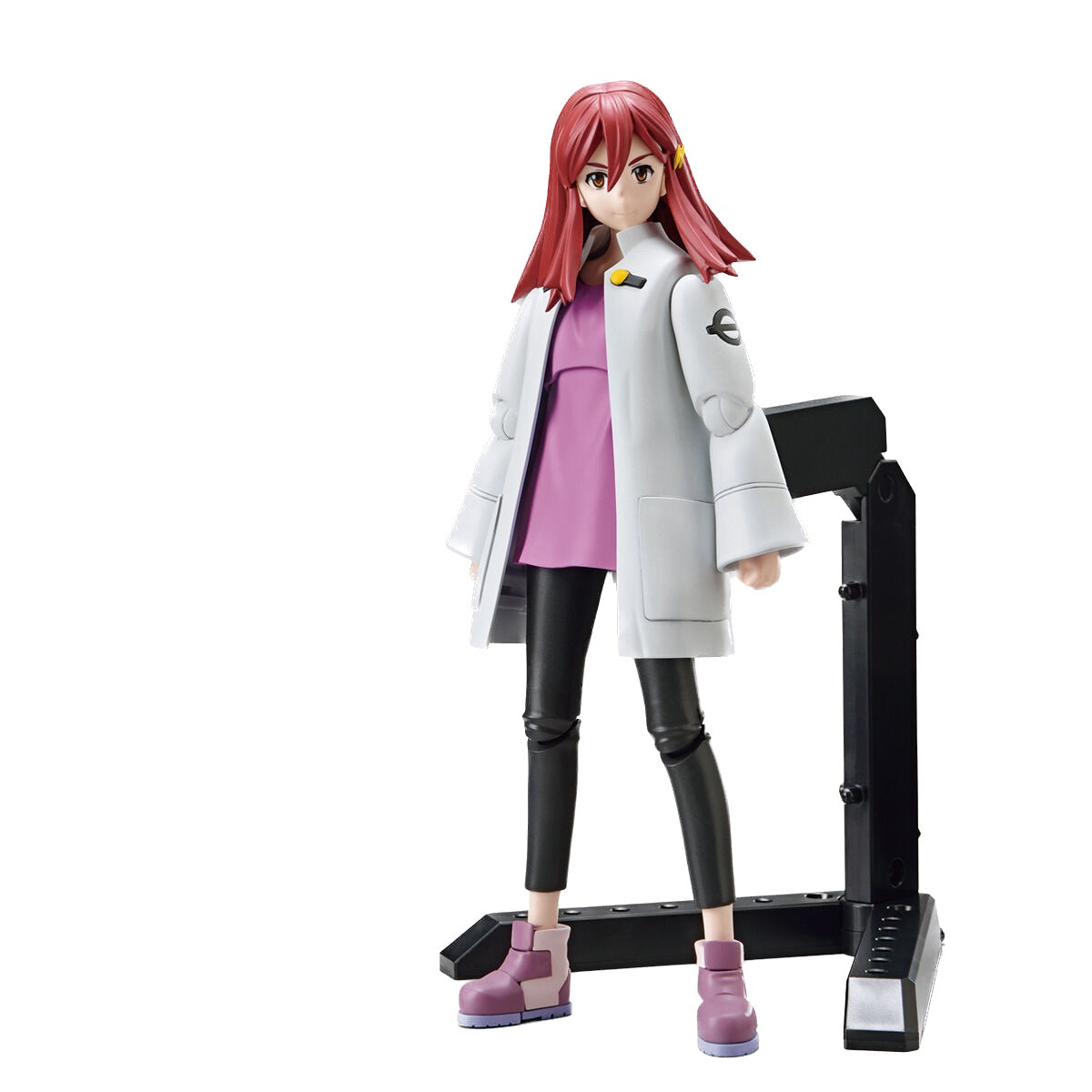 
                  
                    Image displaying Kyoukai Senki Figure-rise Standard Shion Shishibe Model Kit including figure of Shion Shishibe, interchangeable faceplates and hands, the AI mascot I-LeS Nayuta, a display stand, stickers, water transfer expression decals, and a set of instructions.
                  
                