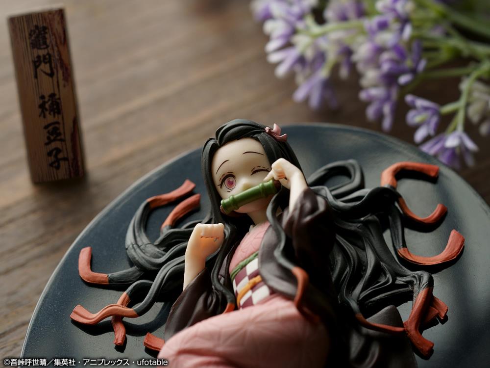 
                  
                    Demon Slayer: Kimetsu no Yaiba Ichibansho Nezuko Kamado (Hold the Sword at Dawn) Figure - A highly detailed plastic figure of Nezuko Kamado from the anime series. Stands approximately 4.7 inches (11.94cm) tall.
                  
                