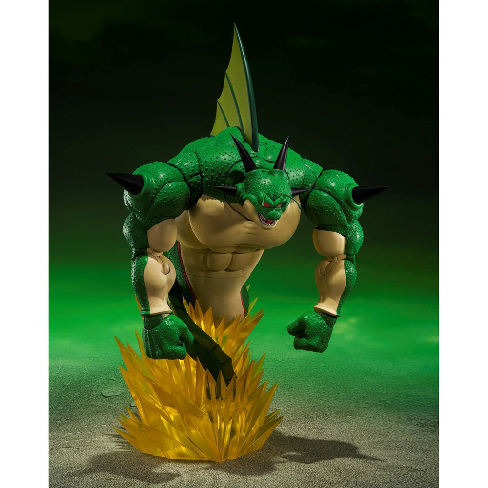 
                  
                    An 11.02 inches S.H.Figuarts Porunga figure with optional hands, alongside a Dende figure with interchangeable head and hands. Includes seven Namekian Dragon Balls, Porunga Stand, Dragon Ball Stand, and features lights and sounds from the Dragon Ball Z anime series.
                  
                