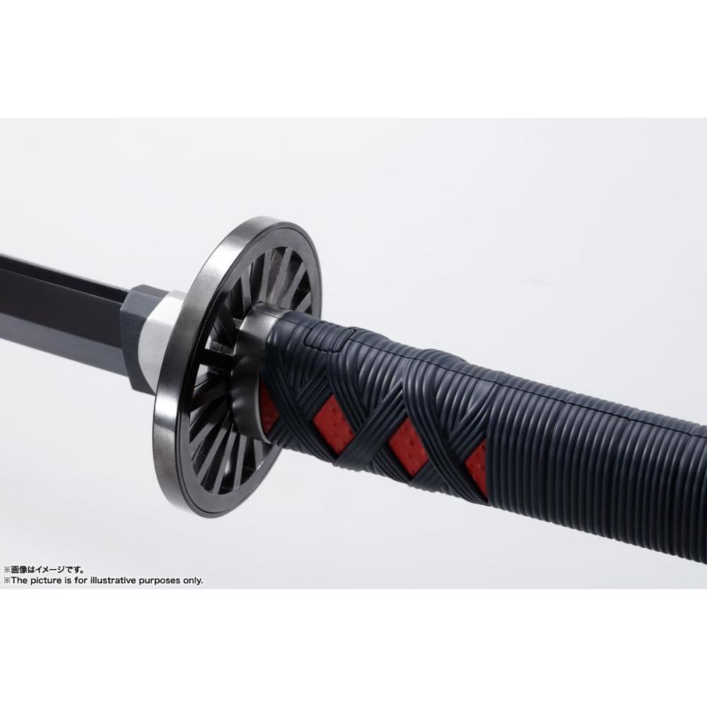
                  
                    A life-sized Proplica replica of Tanjiro Kamado's Nichirin Sword from Demon Slayer: Kimetsu no Yaiba. The sword is made from ABS and diecast, featuring fine details, and can playback over 50 sounds from the anime.
                  
                