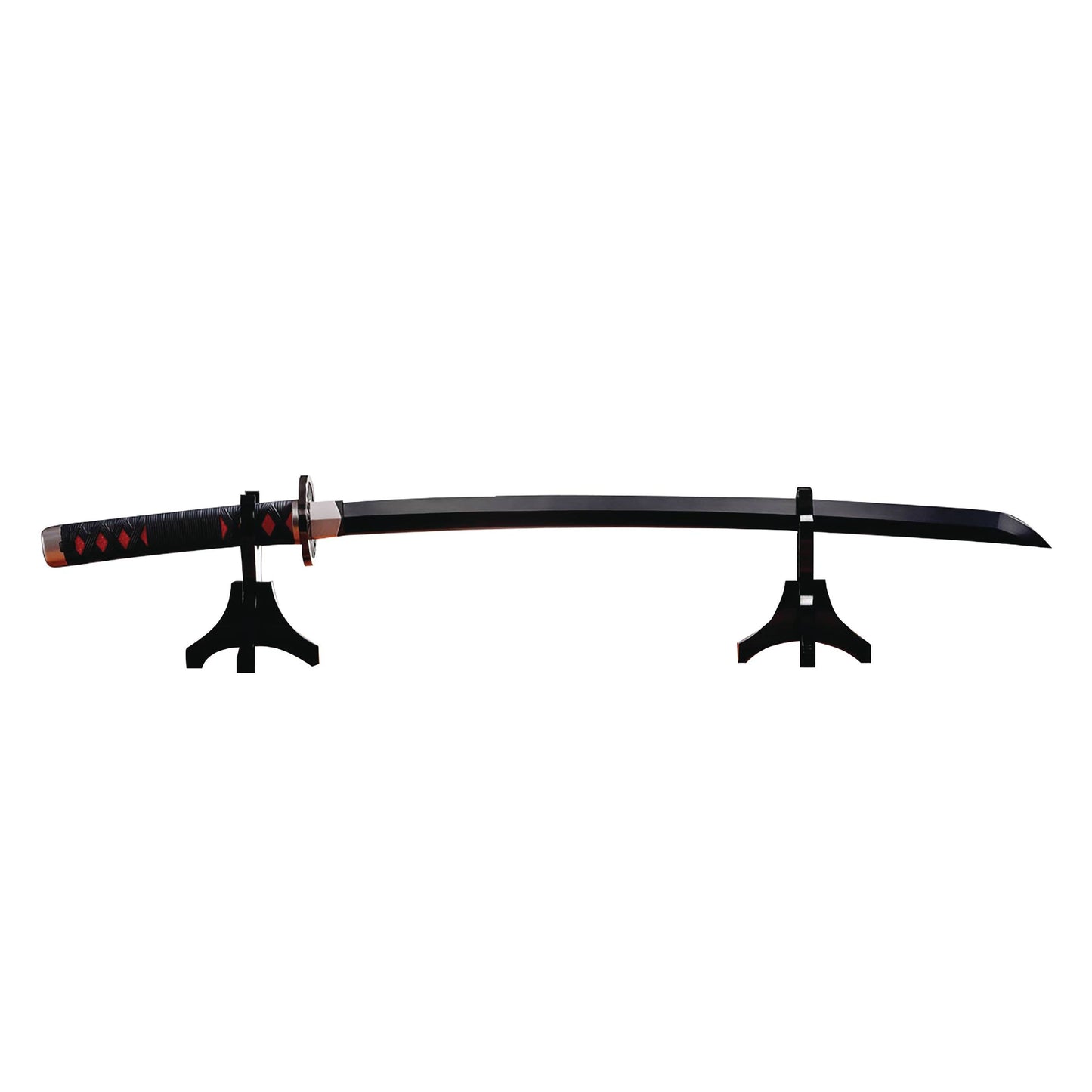 A life-sized Proplica replica of Tanjiro Kamado's Nichirin Sword from Demon Slayer: Kimetsu no Yaiba. The sword is made from ABS and diecast, featuring fine details, and can playback over 50 sounds from the anime.