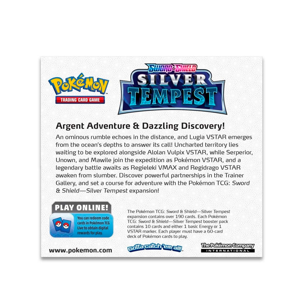 
                  
                    Pokemon TCG Sword & Shield Silver Tempest Booster Display Box 36 Packs
                  
                