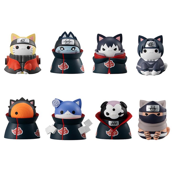 Megahouse Naruto: Shippuden Nyaruto! Mega Cat Project Defense Battle of Village of Konoha! Box of 8 Figures